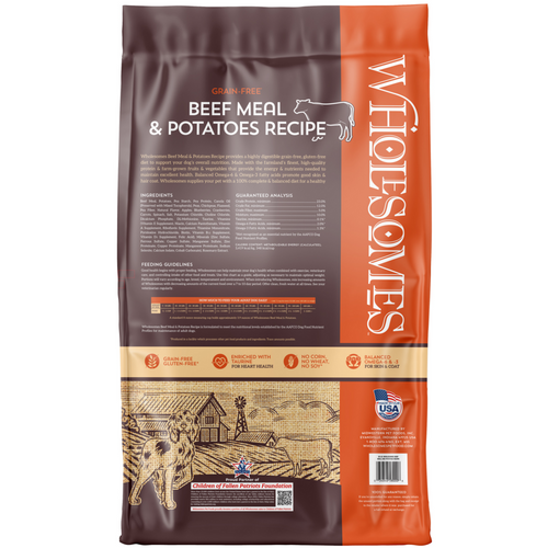 Wholesomes Grain Free Beef Meal & Potatoes Recipe Dry Dog Food