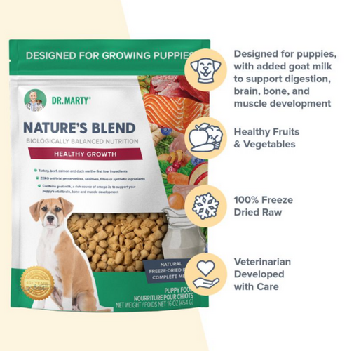 Dr. Marty Natures Healthy Growth Blend Freeze Dried Raw Puppy Food