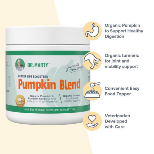 Dr. Marty Pumpkin Blend Better Life Boosters Powdered Supplement for Dogs