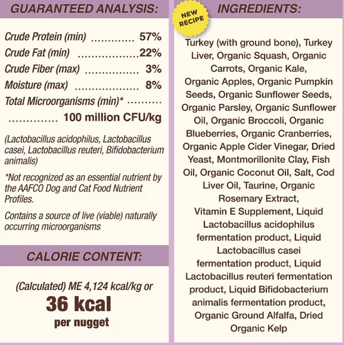 Primal Freeze Dried Nuggets Grain Free Turkey Formula Cat Food