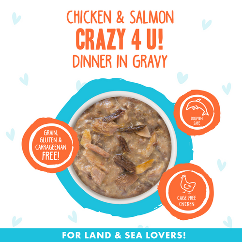 Weruva BFF Oh My Gravy Crazy 4 U Grain Free Chicken & Salmon in Gravy Canned Cat Food
