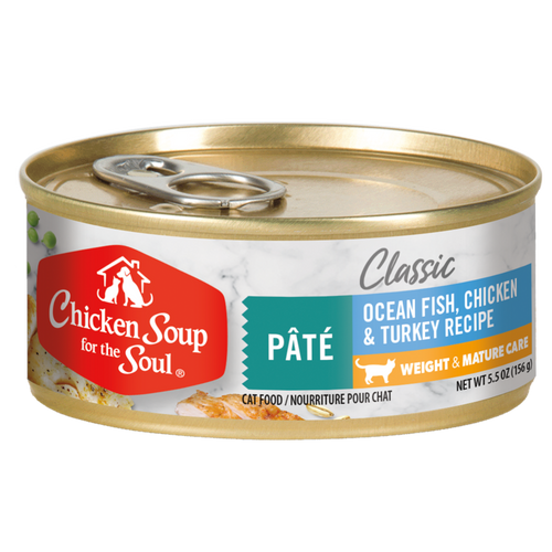 Chicken Soup For The Soul Weight & Mature Recipe with Ocean Fish, Chicken & Turkey Canned Cat Food