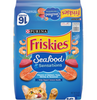 Friskies Dry Cat Food Seafood Sensations With Salmon, Tuna, and Shrimp Flavors