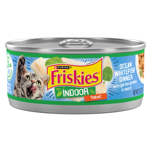 Friskies Selects Indoor Flaked Ocean Whitefish Canned Cat Food