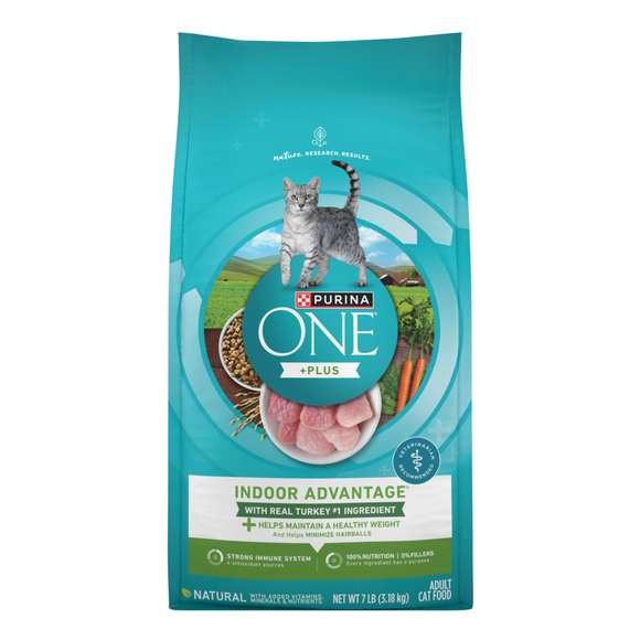 Purina ONE Natural, Low Fat, Weight Control, Indoor Dry Cat Food, +Plus Indoor Advantage