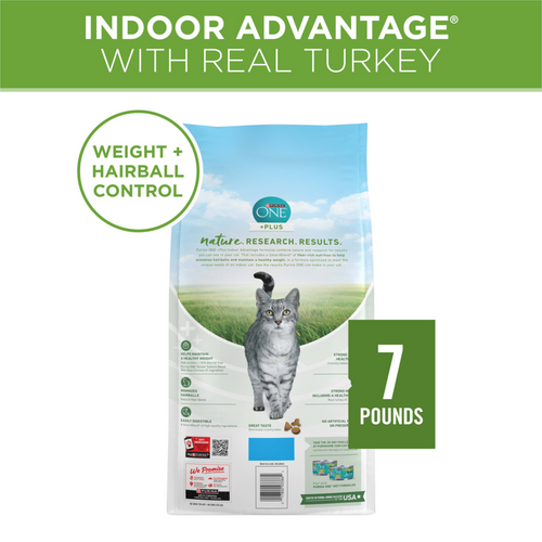 Purina ONE Natural, Low Fat, Weight Control, Indoor Dry Cat Food, +Plus Indoor Advantage