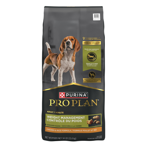 Purina Pro Plan Complete Essentials Adult Shredded Blend Weight Management Formula Dry Dog Food