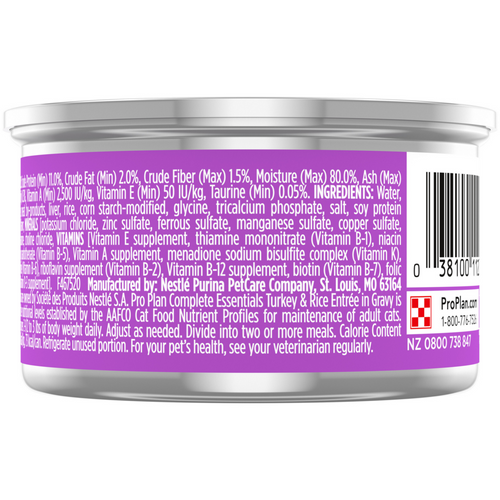 Purina Pro Plan Complete Essentials Adult Turkey & Rice Entree Canned Cat Food