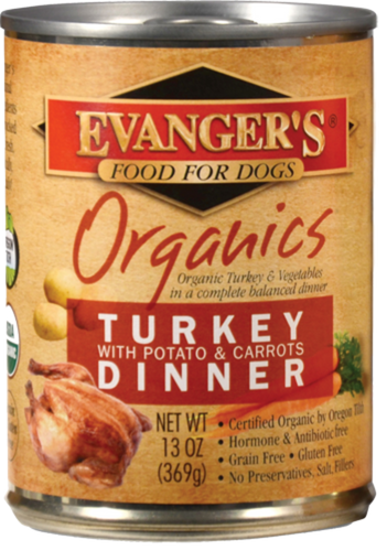 Evanger's 100% Organic Turkey with Potato And Carrots Canned Dog Food