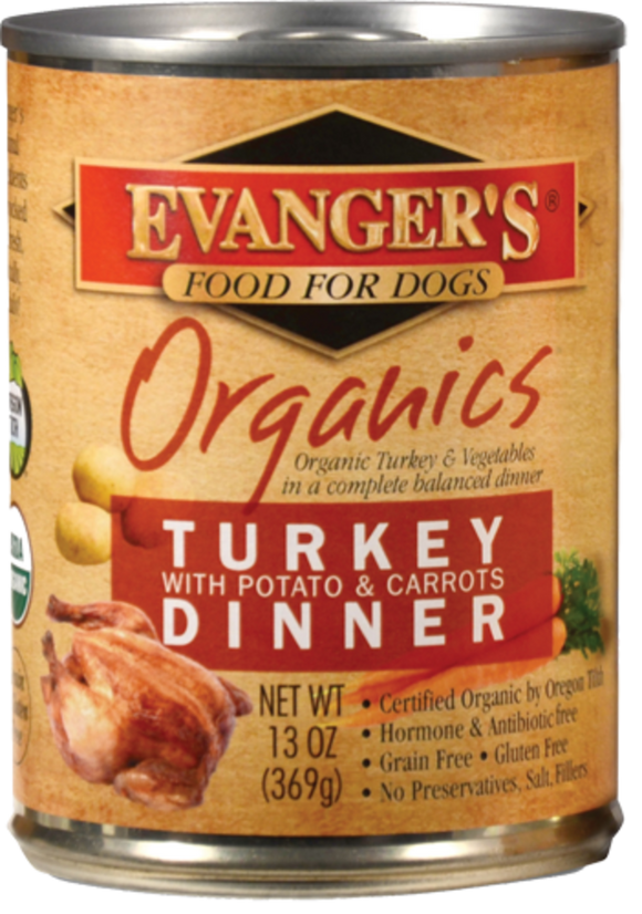 Evanger's 100% Organic Turkey with Potato And Carrots Canned Dog Food