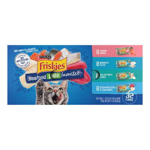 Friskies Seafood Favorites Variety Pack Canned Cat Food