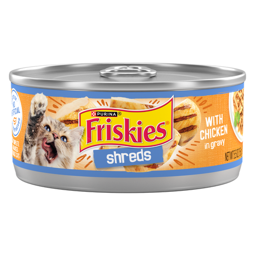 Friskies Savory Shreds with Chicken in Gravy Canned Cat Food