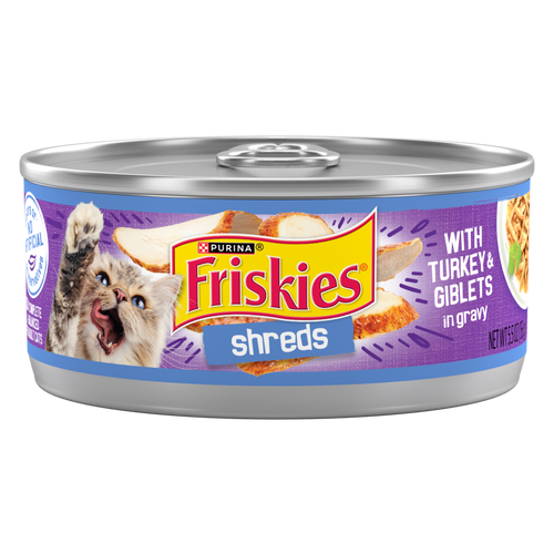 Friskies Savory Shreds with Turkey and Giblets Canned Cat Food