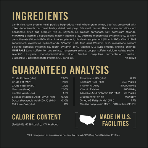 Purina Pro Plan All Life Stages Small Bites 27/17 Lamb & Rice Dry Dog Food