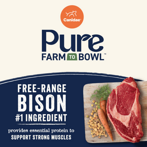Canidae Pure Farm To Bowl Free-Range Bison, Lentil & Carrot Recipe Dog Food