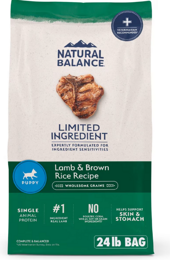 Natural Balance Limited Ingredient Lamb & Brown Rice Puppy Recipe Dry Dog Food