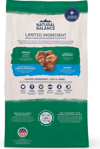 Natural Balance Limited Ingredient Lamb & Brown Rice Puppy Recipe Dry Dog Food