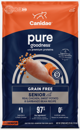 Canidae Pure Farm To Bowl Senior Free-Range Chicken, Sweet Potato & Garbanzo Bean Recipe Dog Food