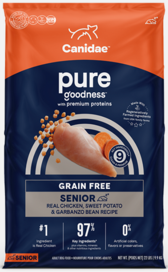 Canidae Pure Farm To Bowl Senior Free-Range Chicken, Sweet Potato & Garbanzo Bean Recipe Dog Food