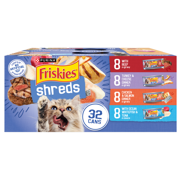 Friskies Shreds Variety Pack Canned Cat Food