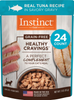 Instinct Healthy Cravings Grain Free Tender Tuna Recipe Meal Topper Pouches for Cats