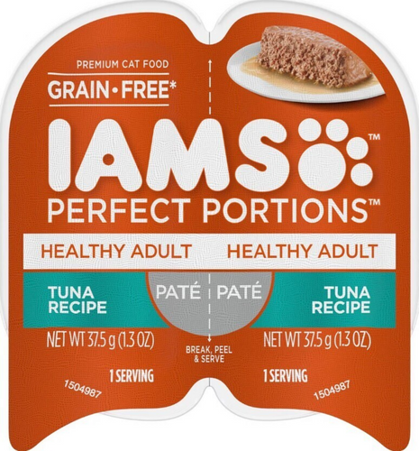 Iams Perfect Portions Healthy Adult Tuna Pate Wet Cat Food Tray