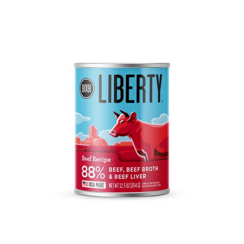 Bixbi Liberty Beef Recipe Canned Wet Dog Food