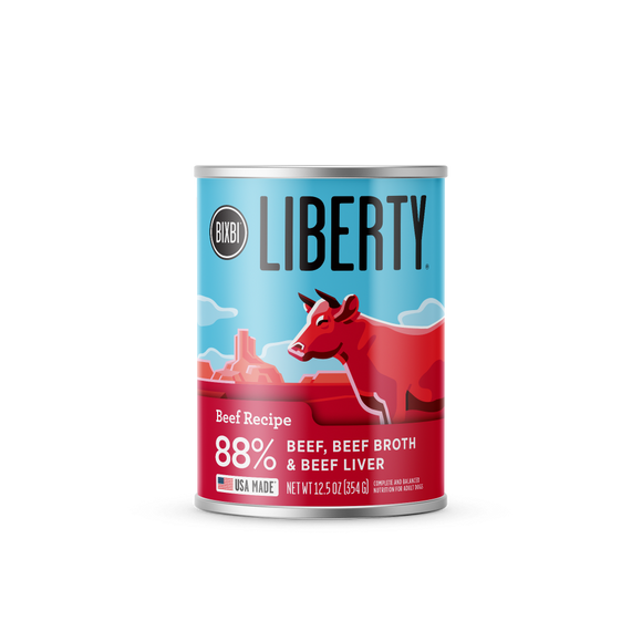 Bixbi Liberty Beef Recipe Canned Wet Dog Food