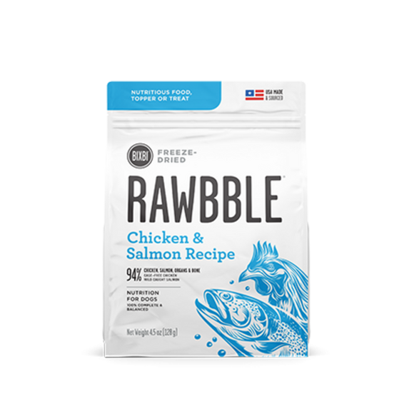 Bixbi Rawbble Freeze Dried Chicken & Salmon Dog Food