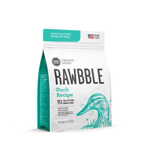 Bixbi Rawbble Freeze Dried Duck Dog Food