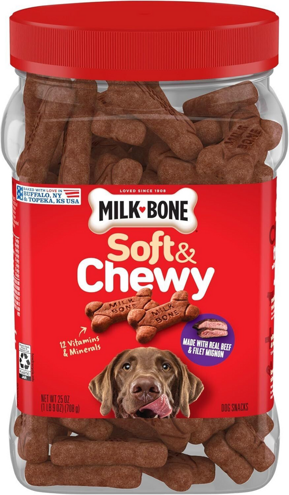 Milk-Bone Soft and Chewy Treats-Beef Filet Mignon
