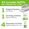 Purina Tidy Cats Litter Box System, Breeze System Starter Kit Litter Box, Litter Pellets & Pads