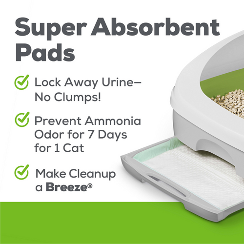 Purina Tidy Cats Litter Box System, Breeze System Starter Kit Litter Box, Litter Pellets & Pads